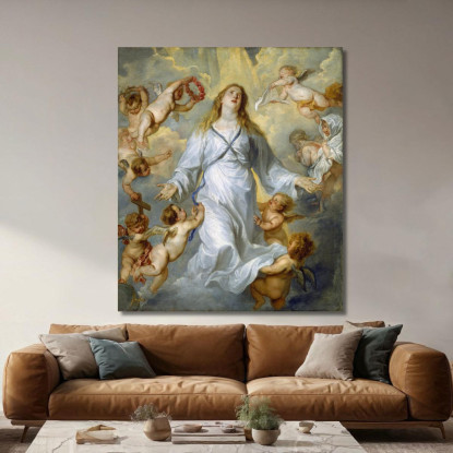 La Vergine Come Intercessore Anthony van Dyck avd128 quadro stampato su tela