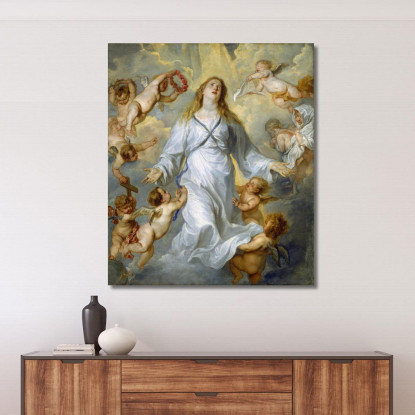 La Vergine Come Intercessore Anthony van Dyck avd128 quadro stampato su tela