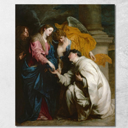 La Visione Del Beato Hermann Joseph Anthony van Dyck avd129 quadro stampato su tela