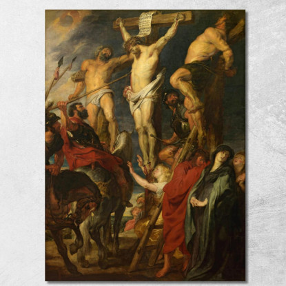 Cristo Sulla Croce Il Lancio Della Lancia Anthony van Dyck avd139 quadro stampato su tela