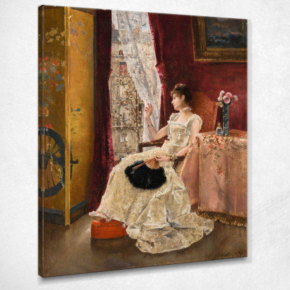 Fantasticheria Alfred Stevens stal78 quadro stampato su tela