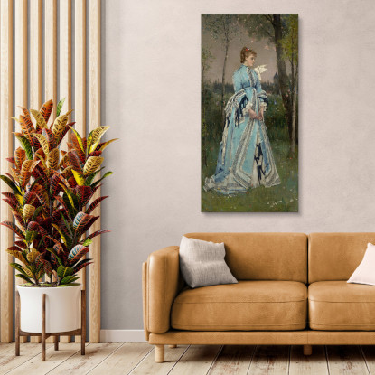 Primavera Alfred Stevens stal79 quadro stampato su tela