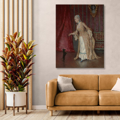 Figura Di Donna In Piedi Alfred Stevens stal80 quadro stampato su tela