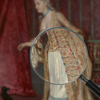 Figura Di Donna In Piedi Alfred Stevens stal80 quadro stampato su tela