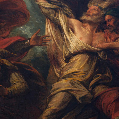 Re Lear Benjamin West bwt31 quadro stampato su tela