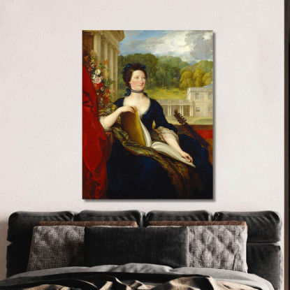 Maria Hamilton Beckford La Signora William Beckford Benjamin West bwt33 quadro stampato su tela