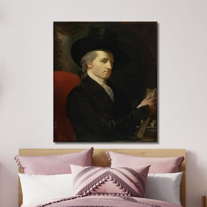 Autoritratto Dell'Artista Benjamin West bwt52 quadro stampato su tela