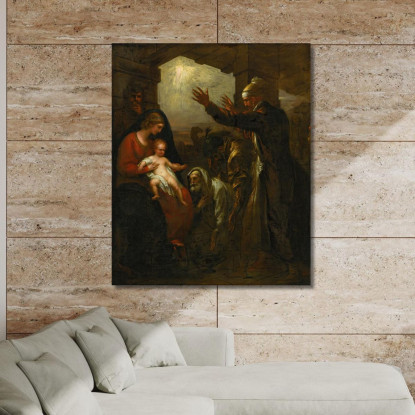 L'Offerta Dei Saggi Benjamin West bwt72 quadro stampato su tela