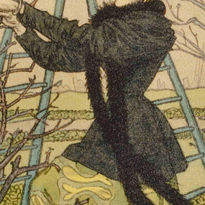 Febbraio Eugène Grasset egs10 quadro stampato su tela