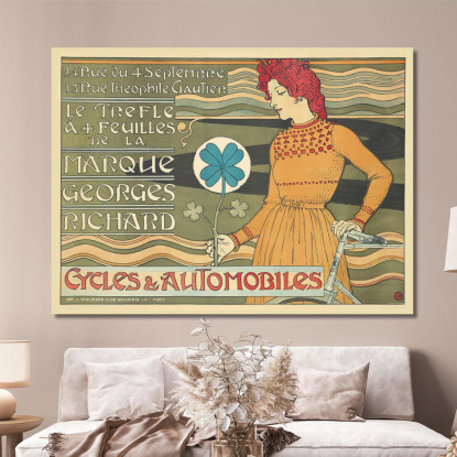 Marchio Georges Richard Cicli E Automobili Eugène Grasset egs20 quadro stampato su tela