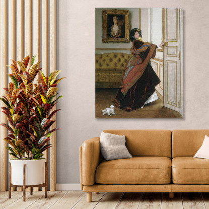 Uscirai Con Me Fido Alfred Stevens stal96 quadro stampato su tela