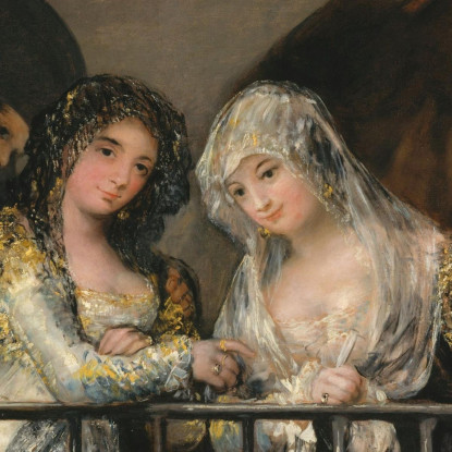 Majas Su Un Balcone Francisco de Goya fgy33 quadro stampato su tela