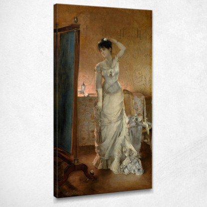 Inverno Alfred Stevens stal98 quadro stampato su tela
