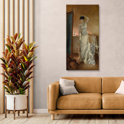 Inverno Alfred Stevens stal98 quadro stampato su tela