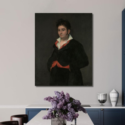Ritratto Di Don Ramón Satué Francisco de Goya fgy42 quadro stampato su tela