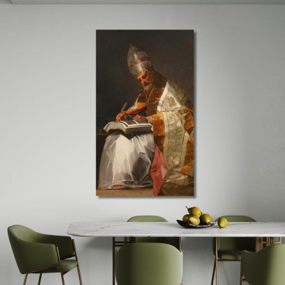 San Gregorio Magno Papa Francisco de Goya fgy54 quadro stampato su tela