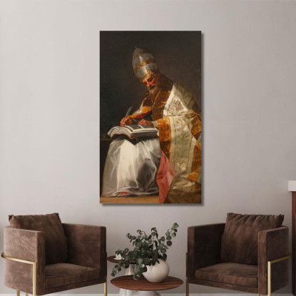 San Gregorio Magno Papa Francisco de Goya fgy54 quadro stampato su tela