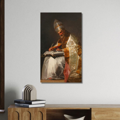San Gregorio Magno Papa Francisco de Goya fgy54 quadro stampato su tela