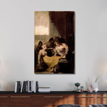 Santa Isabella Del Portogallo Guarisce Le Ferite Di Una Donna Malata Francisco de Goya fgy55 quadro stampato su tela