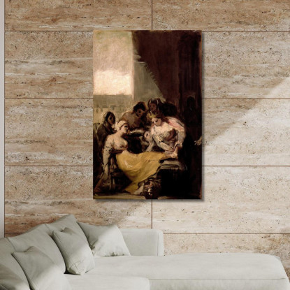 Santa Isabella Del Portogallo Guarisce Le Ferite Di Una Donna Malata Francisco de Goya fgy55 quadro stampato su tela