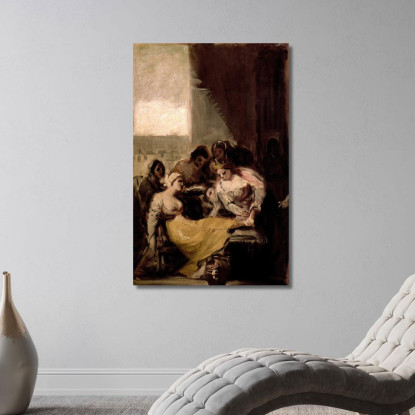 Santa Isabella Del Portogallo Guarisce Le Ferite Di Una Donna Malata Francisco de Goya fgy55 quadro stampato su tela