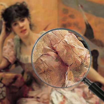 Giovane Donna Con Uno Schermo Giapponese Alfred Stevens stal100 quadro stampato su tela