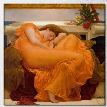 Giugno Fiammeggiante Frederic Leighton flg20 quadro stampato su tela