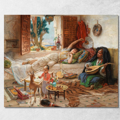Un Pomeriggio Ad Algeri Frederick Arthur Bridgman fab7 quadro stampato su tela