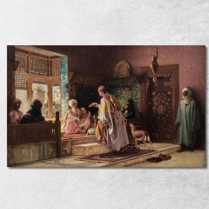 Il Messaggero Frederick Arthur Bridgman fab59 quadro stampato su tela