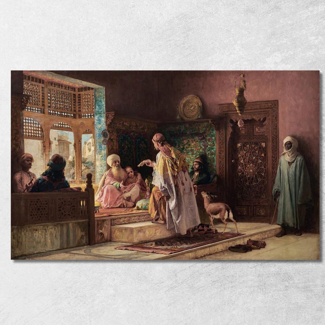 Il Messaggero Frederick Arthur Bridgman fab59 quadro stampato su tela