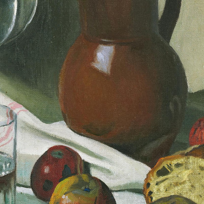Mele Brocca Bicchiere D'Acqua E Pentola Di Latta Félix Vallotton fvl3 quadro stampato su tela