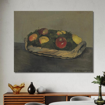 Cesto Con Mele Rosse E Gialle Félix Vallotton fvl6 quadro stampato su tela
