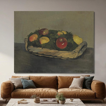 Cesto Con Mele Rosse E Gialle Félix Vallotton fvl6 quadro stampato su tela