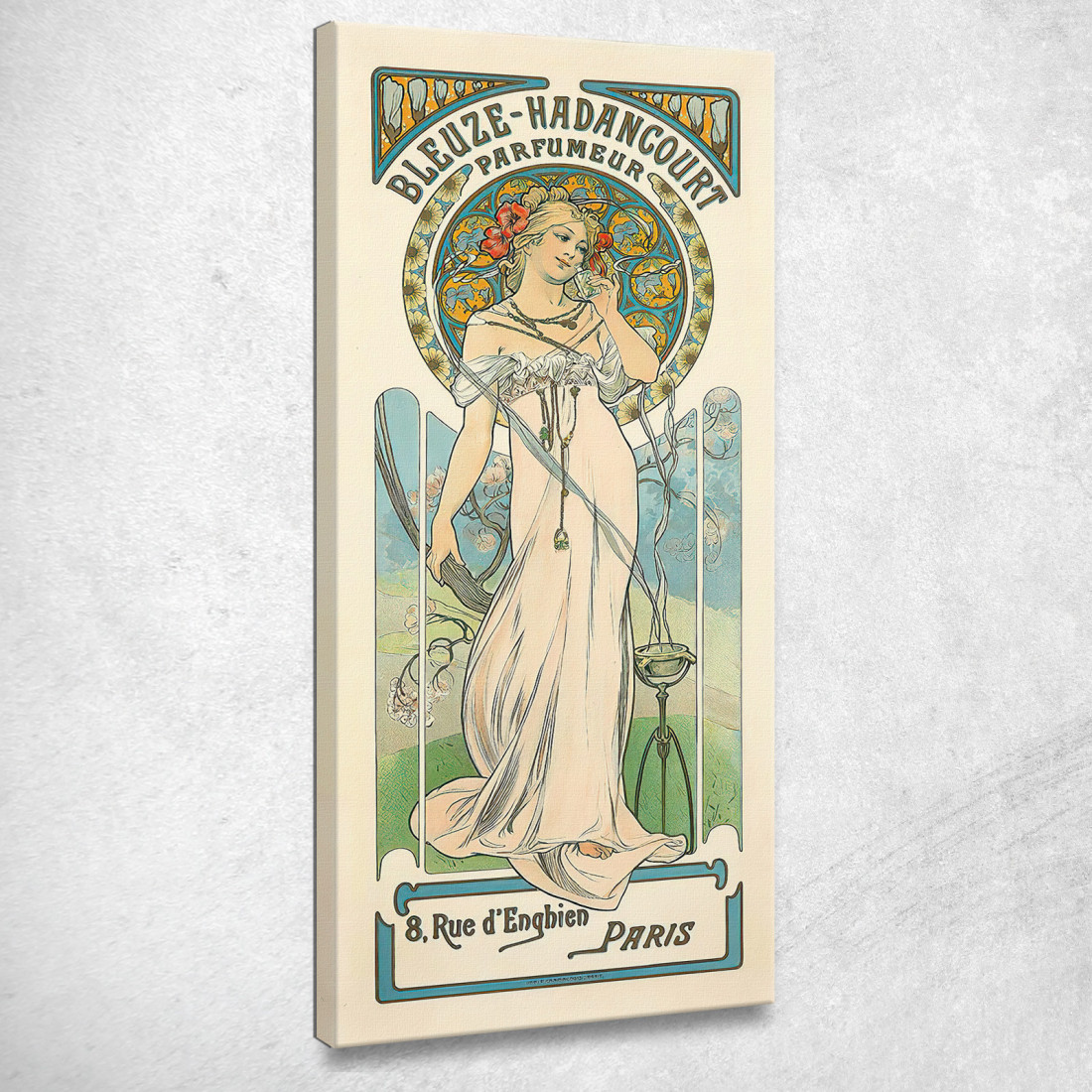 Profumiere Bleuzehadancourt Alphonse Mucha amu23 quadro stampato su tela