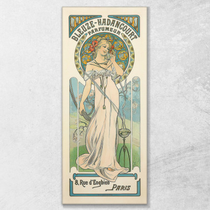 Profumiere Bleuzehadancourt Alphonse Mucha amu23 quadro stampato su tela