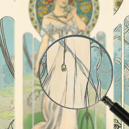 Profumiere Bleuzehadancourt Alphonse Mucha amu23 quadro stampato su tela