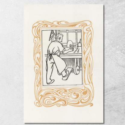 Intarsio Félix Vallotton fvl24 quadro stampato su tela