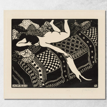 Pigrizia Félix Vallotton fvl29 quadro stampato su tela