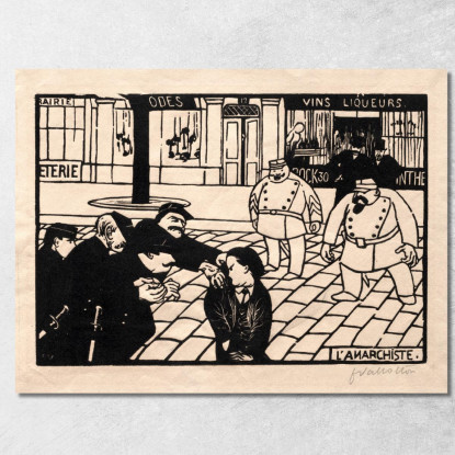 L'Anarchico Félix Vallotton fvl48 quadro stampato su tela
