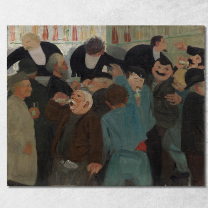 Il Bistrot Félix Vallotton fvl51 quadro stampato su tela