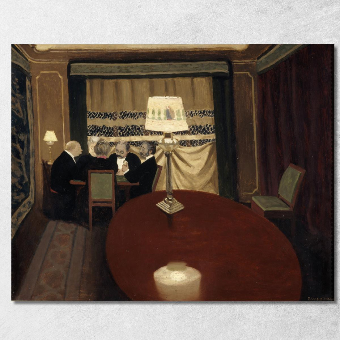 Il Gioco Del Poker Félix Vallotton fvl59 quadro stampato su tela