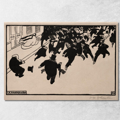 La Protesta Félix Vallotton fvl63 quadro stampato su tela