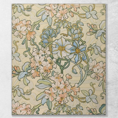 Clematide Alphonse Mucha amu30 quadro stampato su tela