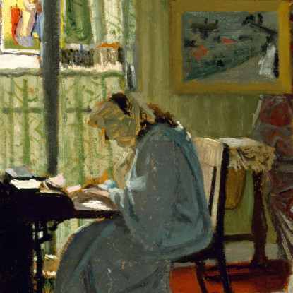 Donna Che Scrive In Un Interno Félix Vallotton fvl71 quadro stampato su tela