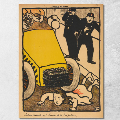 Aiuto Crimini E Punizioni! Prima Il Saluto Félix Vallotton fvl76 quadro stampato su tela