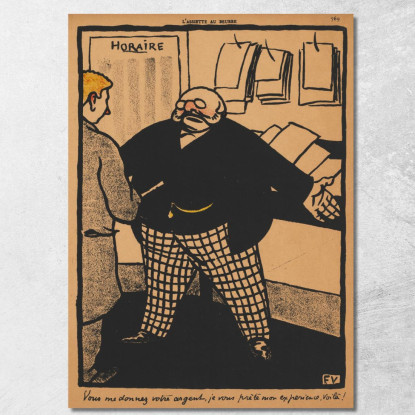 Crimini E Punizioni Dammi I Tuoi Soldi Félix Vallotton fvl81 quadro stampato su tela