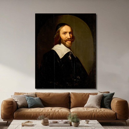 Cornelis Van Beveren Signore Di Strevelshoek West-Ijsselmonde E Kleine Lindt Gerard van Honthorst gvh15 quadro stampato su tela