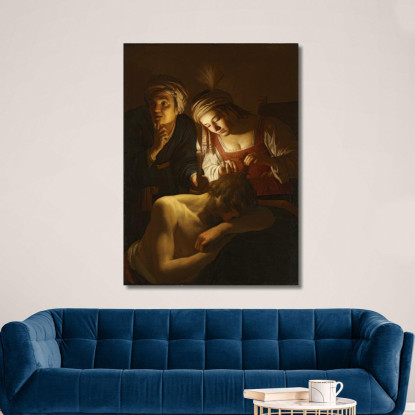 Sansone E Dalila Gerard van Honthorst gvh40 quadro stampato su tela