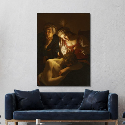 Sansone E Dalila Gerard van Honthorst gvh40 quadro stampato su tela