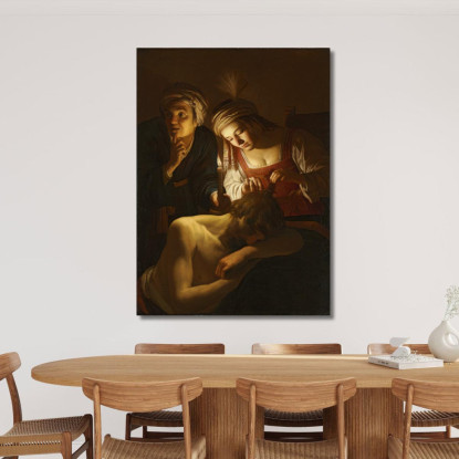 Sansone E Dalila Gerard van Honthorst gvh40 quadro stampato su tela